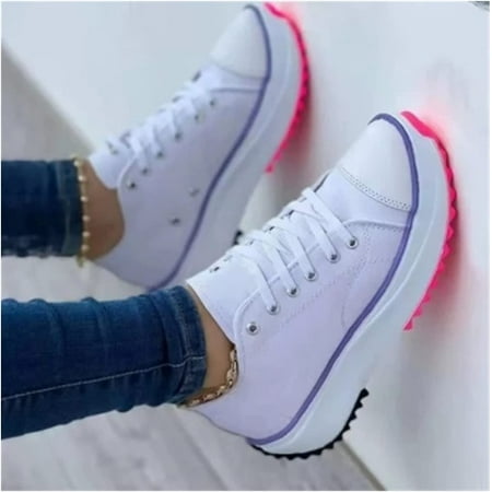 

2023 Women Fashion Baseball Casual Canvas Shoes Womens Platform Walk Sports Casual Shoes Lace-Up Comfy Classic Canvas Slip-on Sneakers Summer Print Lace Up Canvas Tennis Shoes Man Plus Size ( Color :