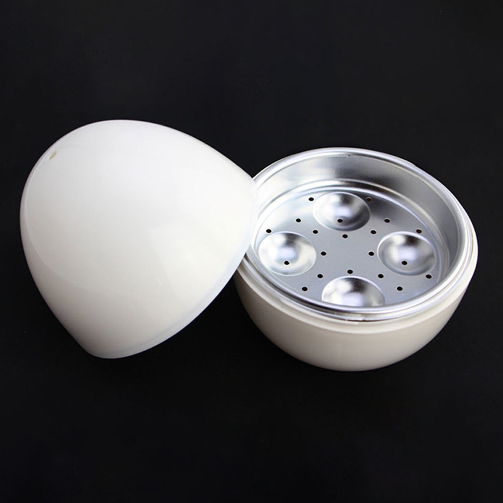 Leaveforme Egg Cooker for Microwave - 4 Egg Capacity Microwave Egg Cooker for Hard Boiled Eggs | Food-Grade Soft | Easy to Use Rapid Egg Boiler for Hard Boiled Eggs