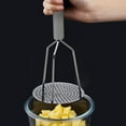 thumbnail image 6 of Stainless Steel Potato Press, Mashed Potatoes Maker with Handle, Efficient Vegetable Crusher for Garlic Ginger, Ergonomic Design Comfortable Grip, Easy to Clean Kitchen Tool, Versatile Food Masher, 6 of 7