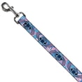 thumbnail image 2 of Disney Pet Leash, Dog Leash, Lilo and Stitch Stitch Flip Expressions Close Up Blues Pinks, 4 Feet Long 1.0 Inch Wide, 2 of 6
