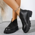 thumbnail image 2 of Mepaouo Womens Platform Ankle Boots Waterproof V Cut Chelsea Short Booties 2025 Chunky Casual Slip on Shoes, 2 of 8