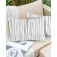 thumbnail image 6 of Gray Throw Pillow Cover 16 x 24 Inch Decorative Pillow Cover Abstract Lines Gradient Minimalist Modern Texture Lumbar Pillowcase Seasonal Rectangle Cushion Case for Couch Sofa Bed Living Room, 6 of 7