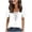 Blanc, variante sur Ziynglg Hauts Imprimés pour Femmes Mode d'Été Blouses Décontractées Col Carré Hauts Amples de Loisirs Hauts de Couleur Unie Hauts de Travail