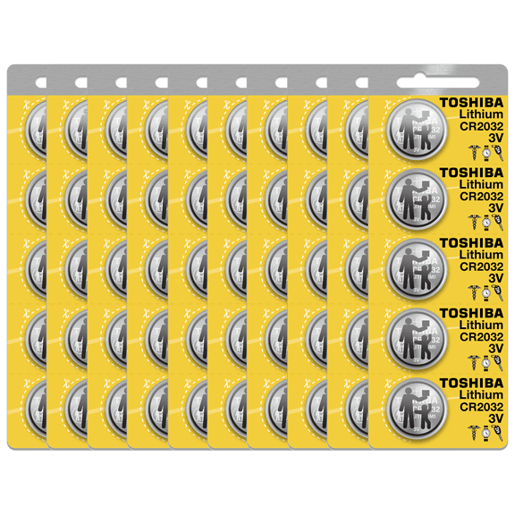 Toshiba CR2032 Battery 3V Lithium Coin Cell (50 Count)