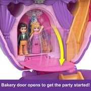 Polly Pocket Something Sweet Cupcake Compact Playset with 2 Micro Dolls & Accessories, Travel Toys