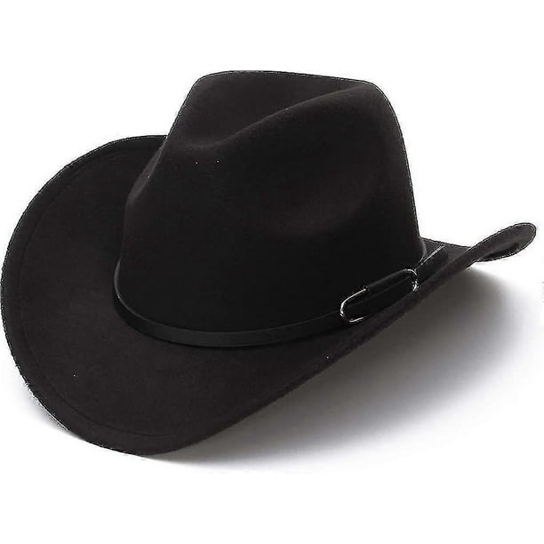 Unisex Cowboy Hat, Western Hat For Men Cowboy Felt Hat Adjustable Outdoor Hat