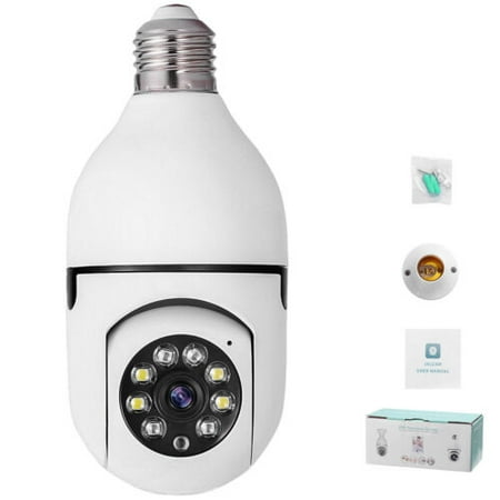 

E27 Light Bulb Camera 1080P Security Camera System with WiFi 360 Degree Wireless Home Surveillance Cameras Night Vision Two Way Audio Smart Motion Detection