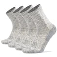 thumbnail image 1 of Calcetines de lana merino Socks Daze para senderismo y ciclismo, 4 pares, gris claro, 1 of 7