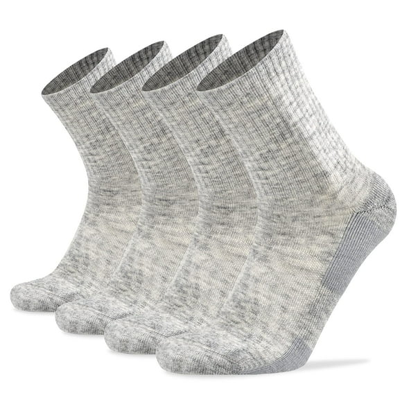 Calcetines de lana merino Socks Daze para senderismo y ciclismo, 4 pares, gris claro