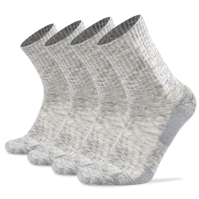 Calcetines de lana merino Socks Daze para senderismo y ciclismo, 4 pares, gris claro