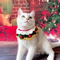 thumbnail image 6 of Sijiali Pet Neckerchief Double-layer Decorative Skin Friendly Christmas Pet Dogs Cats Petal Bibs for Holiday, 6 of 10