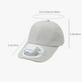 thumbnail image 4 of Gallickan USB Fan Hat, Rechargeable Baseball Cap Built-In Fan, Portable Neck Cooling for Men Women Summer Outdoor Travel, Beige, 4 of 6
