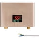 thumbnail image 2 of Calentador de agua eléctrico instantáneo, mini termostato inversor inteligente, calentador de agua pequeño, control táctil + control remoto, pantalla a color grande, 3000 W, estándar europeo, 220 V,, 2 of 5