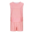 thumbnail image 5 of Women's Summer 2 Piece Outfits Sleeveless Tank Top Matching Shorts Sets Cotton Striped Sweatsuits Vacation Beach 2025, Limited Time Under 10 Dollars ###, 5 of 6