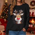 thumbnail image 2 of Womens Sweatshirt Christmas Long Sleeve Crewneck Casual Print Pullover Tops, 2 of 4