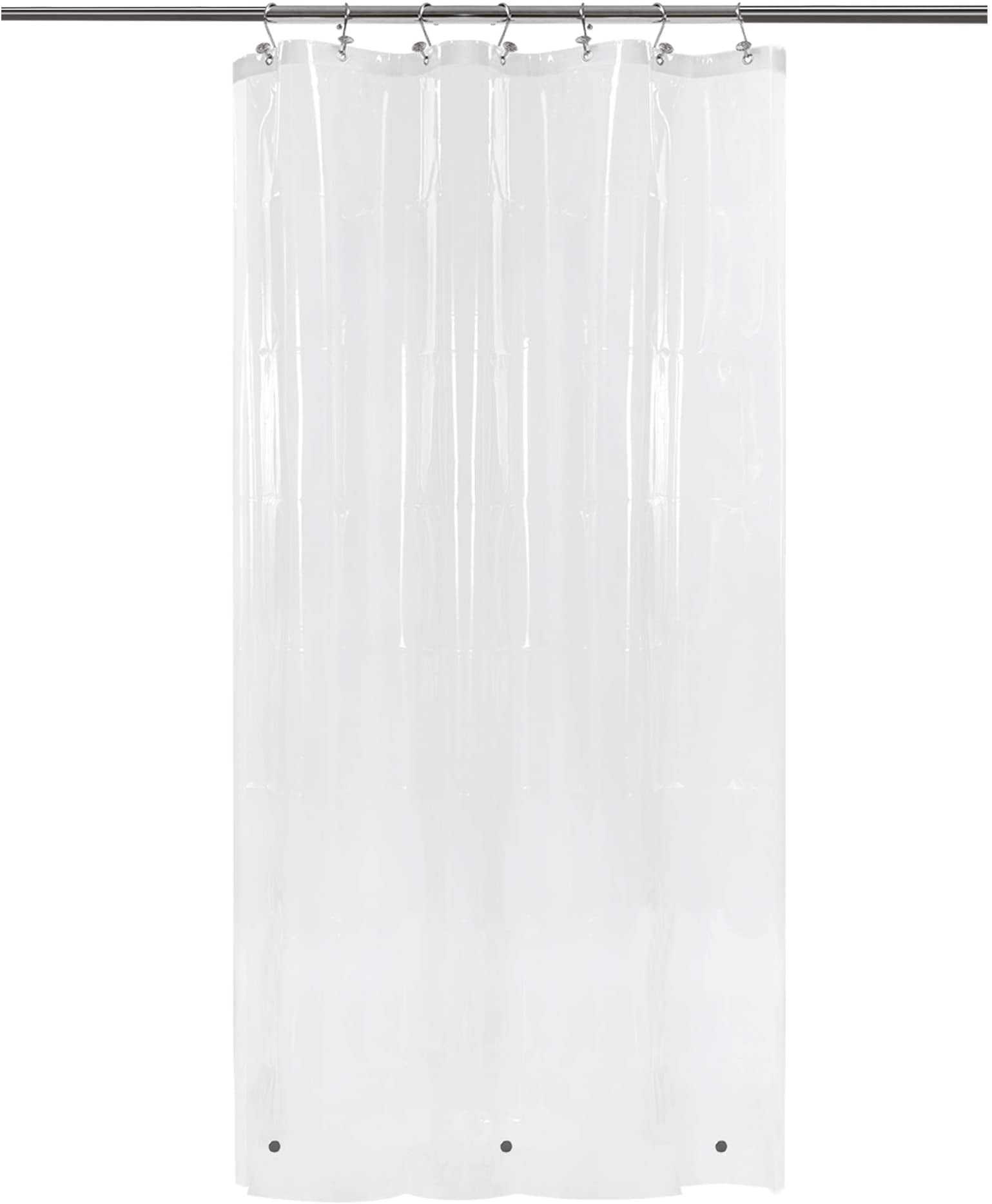 Narrow Shower Curtain Liner With 3, 78 Extra Long Waterproof Vinyl Shower Curtain Liner