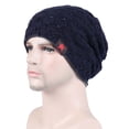 thumbnail image 4 of iHPH7 Knit Hat Winter Hats for Women Cold Weather Beanie Hats for Men Winter Hats for Women Knitted Hat Winter Caps for Women Womens Winter Hat Navy One Size, 4 of 4