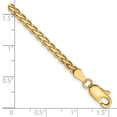 thumbnail image 2 of 14k Yellow Gold Bracelet Chain Styles Spiga (Wheat) Women's 2.8 mm 7 in Flat Wheat with Lobster Clasp, 2 of 2