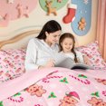 thumbnail image 5 of Manfei Vintage Animals 7-Piece Twin Bedding,Boho Christmas Candy Cane Bedding Comforter Set,Pink Reversible, 5 of 7