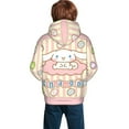 thumbnail image 5 of Sanrio Cinnamoroll Kids' Hoodie 3d Print Sweatshirt Soft Pullover Hooded With Big Pockets Fans Gifts For Boys Or Girls Small, 5 of 7