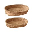 thumbnail image 1 of Handwoven Round Tray,Rattan Handwoven Round Tray Fruit Basket,Food Storage Severing Platters For Breakfast,Drink Snack Coffee Bowl Vintage wire Food,Dinner Table Organizer Kitchen Counter BLESIY Bandeja Redonda Tejida A Mano, 1 of 8