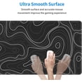thumbnail image 4 of Topographic Contour Map XL Mouse Pad Gaming Extended Large Mousepad with Nonslip Rubber Base Stitched Edges Laptop Desk Pad Computer Keyboard Mouse Mat for Company Office Gamer, 4 of 6