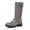 Grey, variant on WEAIXIMIUNG Womens Heeled Boots Women's Winter Leather Strap Side Zipper Mid Calf Boots Temperament Comfortable Boots