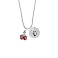 thumbnail image 2 of Delight Jewelry Silvertone Red School House Silvertone Script Initial Disc - O - Charm Necklace, 20"+3", 2 of 4