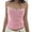Pink, variant on Lace Top Double Lined Sexy Tank Top Spaghetti Strap Club Shirt Square Neck Sexy Vest Bu2