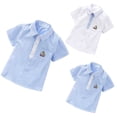 thumbnail image 5 of UACY Kids Boys Collared Short Sleeve Button Down Shirts Formal Dress Shirts School Uniform Blouse Casual Tops (White, 11-12 Years), 5 of 9