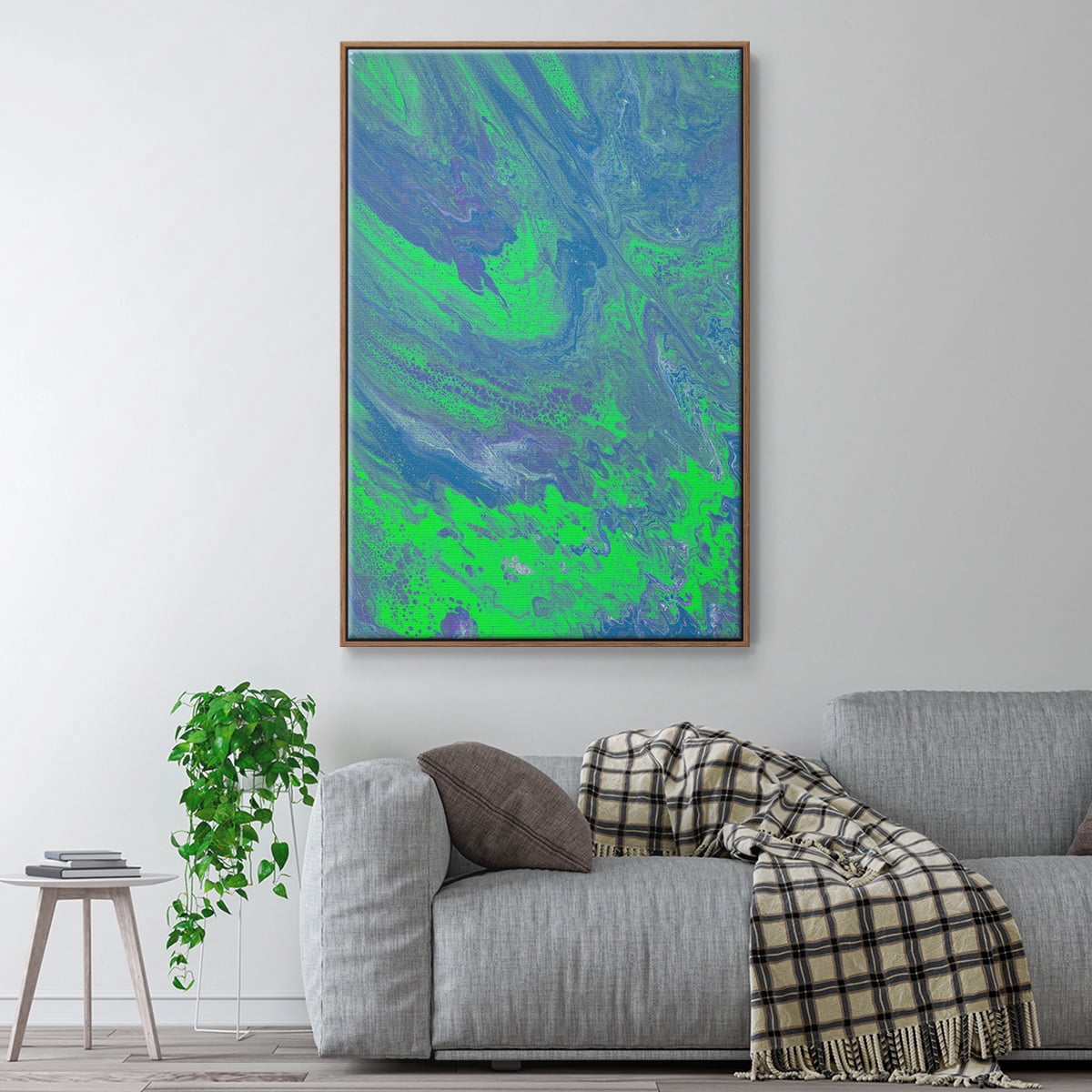 M93 Framed Premium Gallery Wrapped Canvas - Ready to Hang - 25 x 37 - Walnut Floating Frame