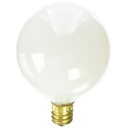 15G16WH3 15W G16 Globe 130V Candelabra Light Bulb, White, G40 Volt 3000 120V Ct 100W 310115 diameter Light Pack 12 Incandescent 15 Hour Lightbulb G165 G16 1 Bulbs.., By Bulbrite