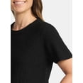 thumbnail image 4 of Time and Tru Women's Sweater Tee with Short Sleeves, Lightweight, Sizes XS-XXXL, 4 of 5