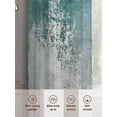 thumbnail image 6 of Vintage Teal Sheer Curtains 108 Inches Long 2 Panels White Gradient Mottled Abstract Modern Art Light Filtering Semi Sheer Window Curtains Drapes for Bedroom Living Room 52"x108", 6 of 7