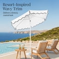 thumbnail image 3 of Best Choice Products 7.5ft Patio Market Umbrella with Wavy Trim, Fade-Resistant, Crank & Tilt, Wind Vent - White, 3 of 8