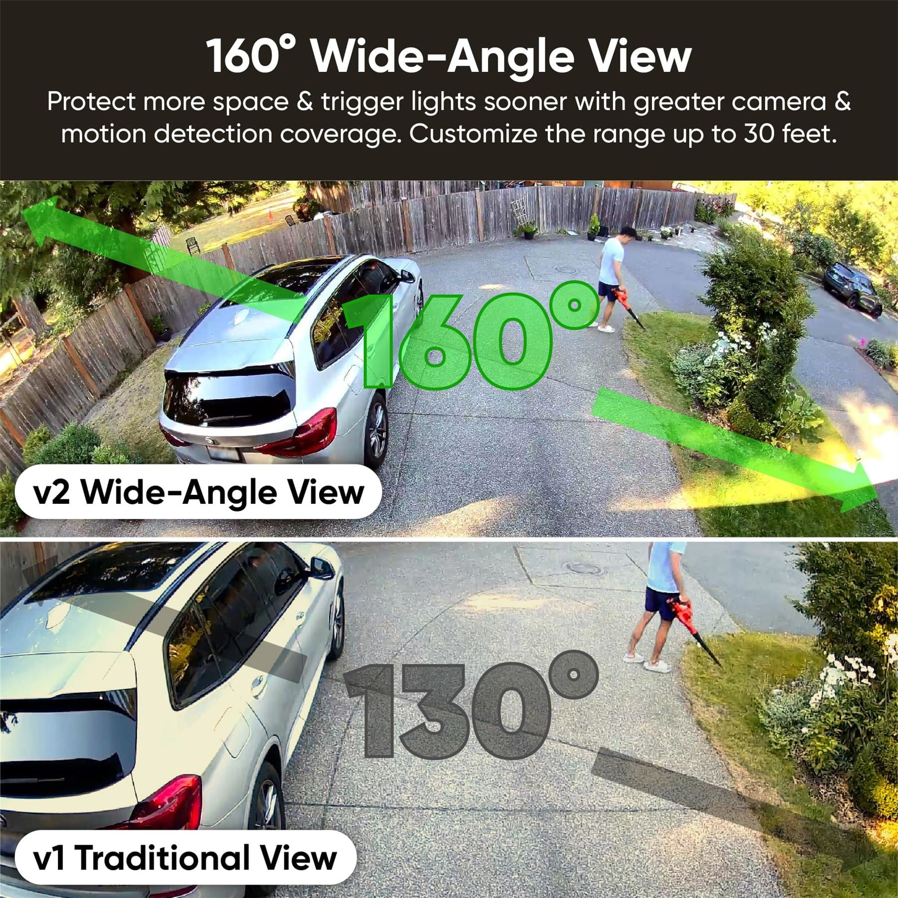 Wyze 2K HD Outdoor Security Cam, Motion Light, Color Night Vision, 105db Siren, Floodlight Camera v2, 2800-Lumen LEDs
