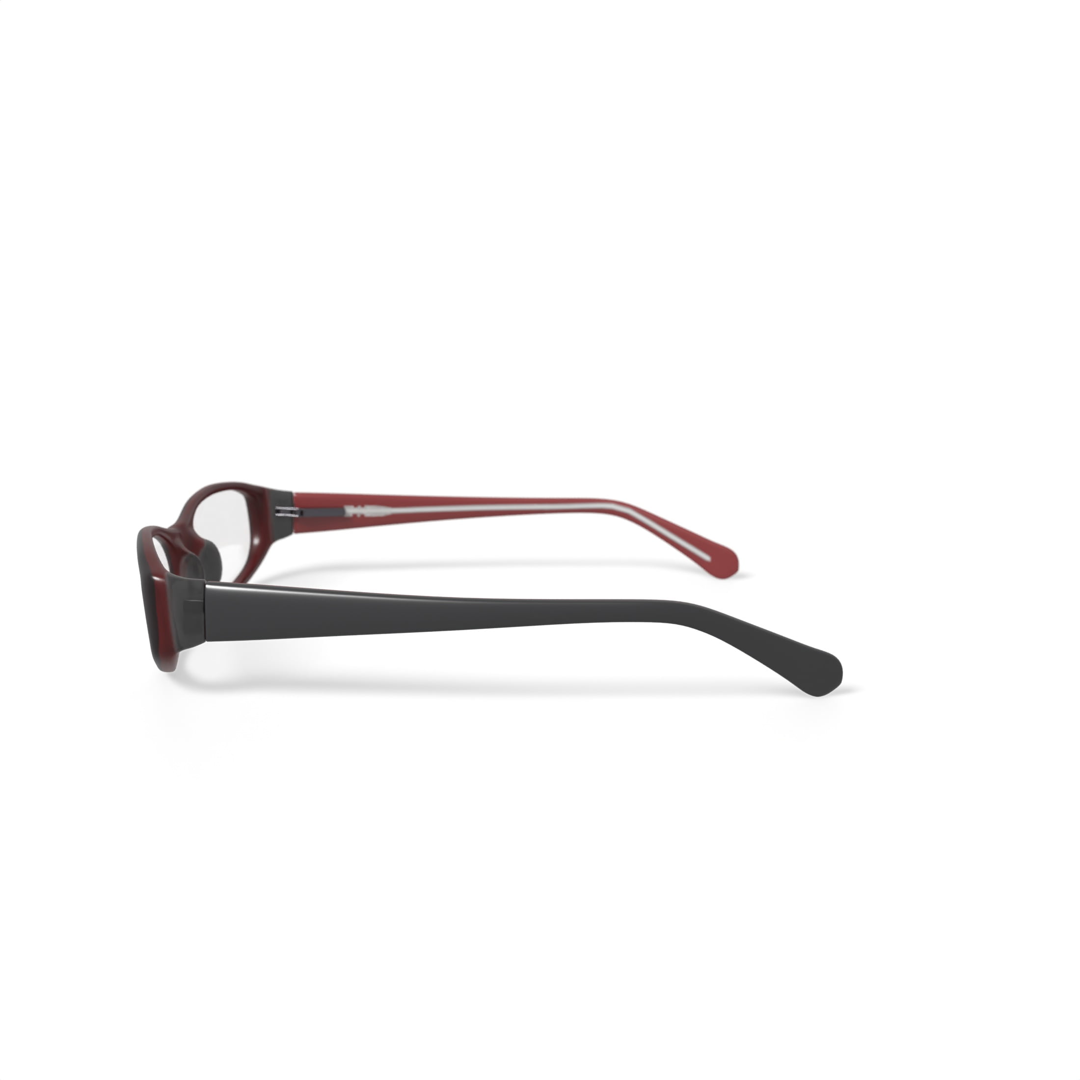 Walmart Women's FM14110 Rectangular Prescription Eyeglasses with Case, Black/Red