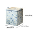 thumbnail image 3 of Bolsa de almacenamiento de gran capacidad - Organizador plegable con cremallera para ropa, colchas y juguetes, tela no tejida, tamaños 50x50x45cm y 70x53x53cm, azul, 3 of 8