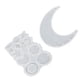 thumbnail image 1 of Molde De Silicona Con Forma De Luna, Molde De Resina Con Carillón De Viento Para Regalo, Fácil De Desmoldar, Molde Epoxi Brillante Para Bricolaje, Decoración De Pared, Colgante, 1 of 7