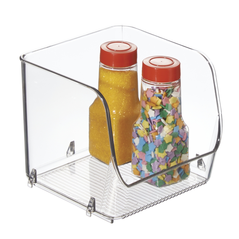 Interdesign Small Stacking Open Front Organizer Bin, Clear Walmart