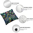 thumbnail image 4 of GOSMITH 2-Piece Short Plush Pillowcase Set - Peacock Feather Girls Boys Pillow Case White, 4 of 6