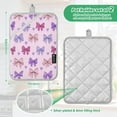 thumbnail image 3 of 2 Pack Pot Holders for Kitchen Heat Resistant Hot Pads Sets for Cooking Baking Bows and Heart Pattern, 3 of 7