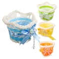 thumbnail image 1 of 4Pcs Plastic Rattan Flower Plant Container Woven Plant Display Basket Elegant Flower Pot Decor, 1 of 8