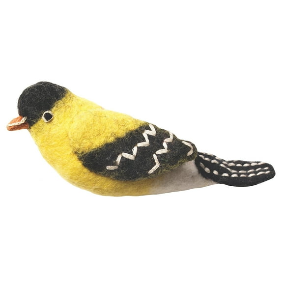 Felt Bird Garden Ornament Goldfinch Wild Woolies