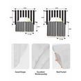 thumbnail image 6 of Simple Black White Stripes Swag Valance and Tier Curtains 36'' Length Set, Modern Stripes Light Filtering Kitchen Curtains, Tier Curtain Valances for Bathroom/Living Room/Bedroom/Café, 6 of 6