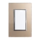 thumbnail image 1 of KIT 2 PLACAS CON 1 APAGADOR SENCILLO CHAMPAGNE Sanelec VENECIA 4555, 1 of 5