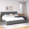 thumbnail image 4 of DHP Rose Tufted Upholstered Storage Bed Frame, King, Gray Linen, 4 of 25