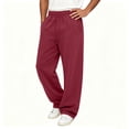 thumbnail image 4 of GERsome Wide Leg Sweatpants with Pockets Men's Open Bottom Pants Drawstring Waist Athletic Sweat Pants, 4 of 8