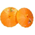 thumbnail image 2 of TJ Global PACK OF 2 Japanese Chinese 33" Umbrella Parasol For Wedding Parties, Photography, Costumes, Cosplay, Decoration And Other Events - 2 Umbrellas (Orange), 2 of 4