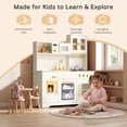 thumbnail image 4 of AILEEKISS Kids Kitchen Playset for Children, Realistic Pretend Kitchen Toy with Ice Maker, Beige, 4 of 11